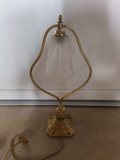 DEGUÉ - Lampe ART DECO - PIED BRONZE LAMPE de chevet / de bureau