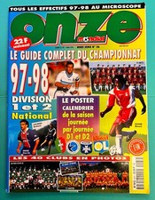 FOOTBALL ONZE MONDIAL HS N°26 GUIDE CHAMPIONNAT 1997-98  EQUIPES D1 D2 + POSTER