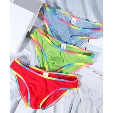 Slip homme taille basse en maille à séchage rapide avec poche bombée transpar