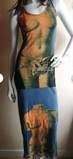 Jean Paul Gaultier- Robe longue Viscose   Imprimée  Venus De milo