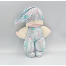 Doudou poupée chiffon bleu