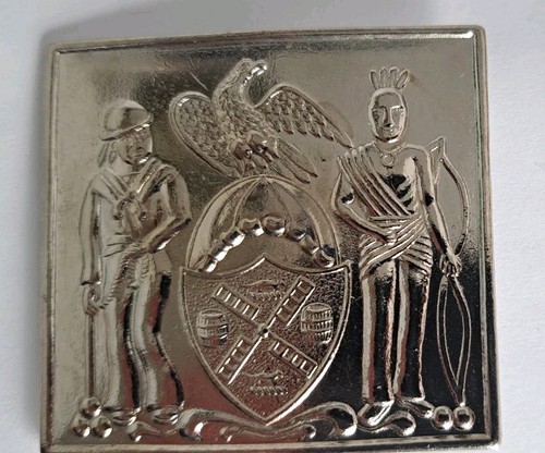Nypd pinback badge silver - nypd,