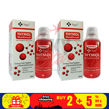 2 flacons de rince-bouche X Thymol 120 ml pour l'hygiène bucco-dentaire LIVRA...