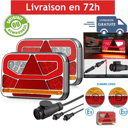 Feux arrière led remorque - feux,