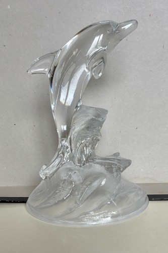 Sculpture cristal dauphin - sculpture, en