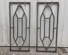 Paire grilles anciennes garde corps balconniere fenêtre, art deco fer forgé