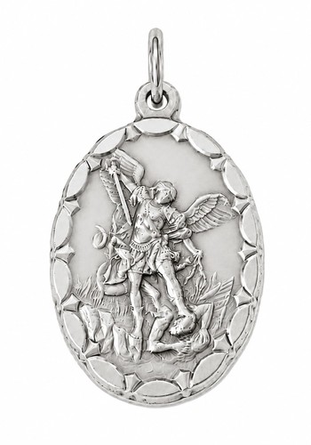Médaille ovale archange - médaille, de