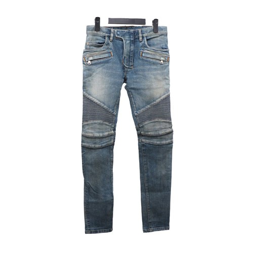 Balmain silver zipper biker - silver,