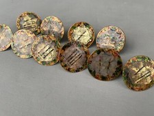 10 Plaque De Métal émaillées Portant Des Chiffres Romains