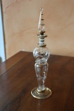 flacon egyptien a parfum fiole en verre ciselé