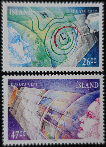 Timbres islande europa - -,