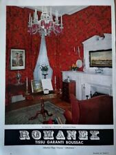 ROMANEX tissu garanti BOUSSAC - Publicité de 1957 - Trianon ISPAHAN - 1122