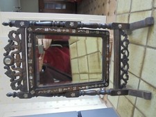 Miroir de table  bois et nacre