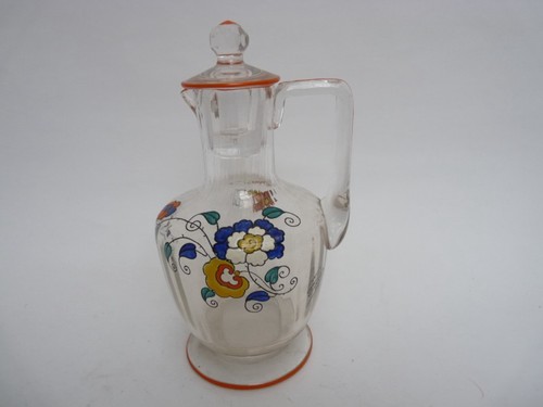 Carafe cristal émaillé art - carafe,