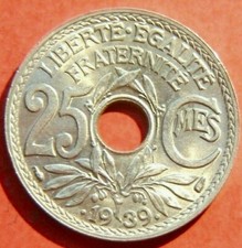 25 centimes Lindauer  1939 spl à fdc (non circulée) très beau velours de frappe!