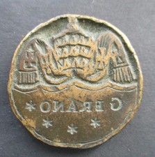 Matrice de sceau ancien représentant une tiare (papale ?) et signature G. ERANO