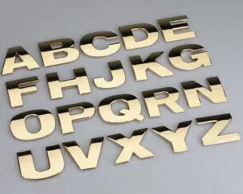 Lettre chiffre metal haute - chiffre, 3d