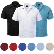 Guayabera Garçons & Enfants Cubain Plage Mariage Casual Manche Courte Boutonné