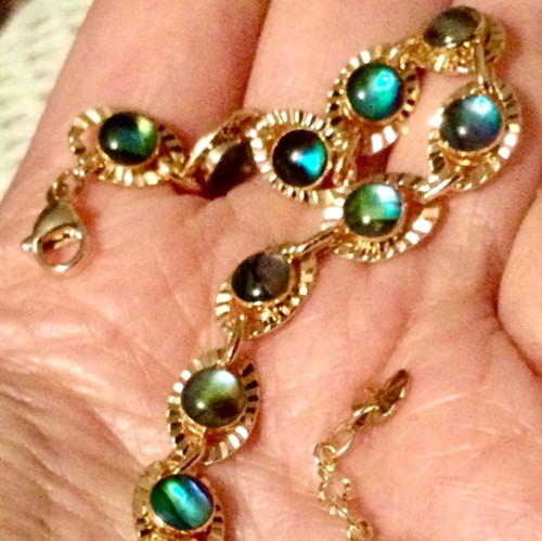 Beau bracelet plaqué - bracelet, or