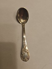 Petite cuillère à sel en argent massif Art Nouveau Adolphe Roustang Une Ruche