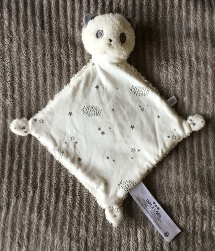 Doudou panda blanc gris - panda,