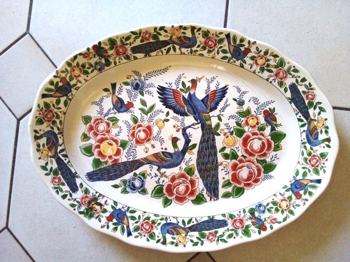 Plat faïence ancien - en, avec