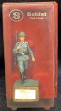 "S" (SOLDAT) FIGURINE WWII SOLDAT ALLEMAND TENUE DE CAMPAGNE  Plomb peint 61 mm