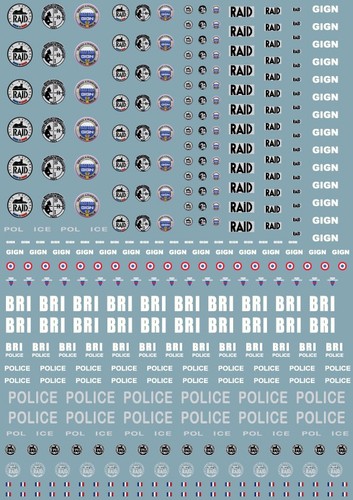 Planche décalcomanie police - décalcomanie,