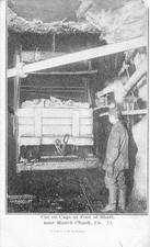 CPA ETATS UNIS D´AMERIQUE USA PENNSYLVANIA CAR ON CAGE AT FOOT OF SHFT NEAR MAUC