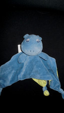 doudou plat dragon bleu vert