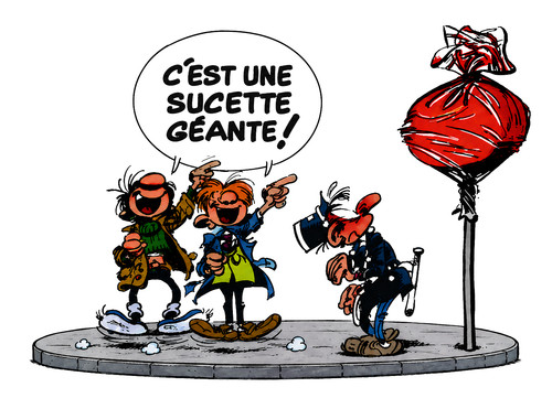 Silhouette lagaffe jules - silhouette, et