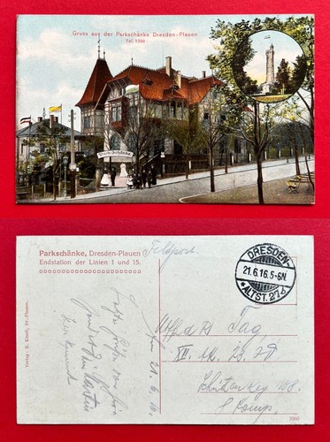 Postcard dresden plauen 1916 - plauen,