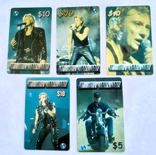Lot Johnny Hallyday 5 cartes