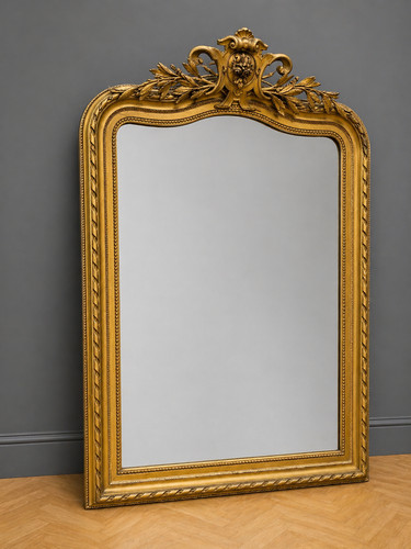 Grand miroir bois sculpté - miroir,
