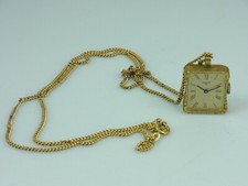 Anka Pendentif Femme Montre à Gousset Halskettenuhr Plaqué Or Remontage Manuel