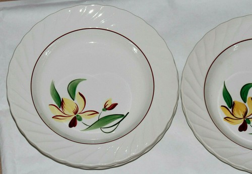 Assiettes creuses peintes - 6,