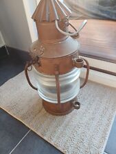 ancienne lampe, maritime lanterne de bateau fanale en cuivre Plafonnier 