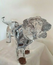 Lion Cristal DAUM FRANCE signé