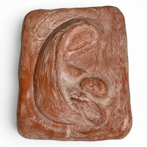 Plaque terre cuite - terre, –