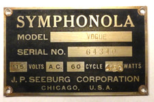 SEEBURG VOGUE  SYMPHONOLA
