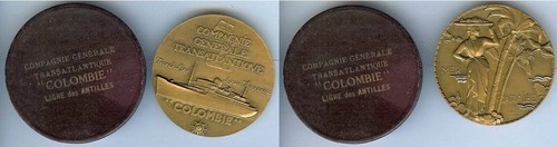 Médaille table paquebot - de,