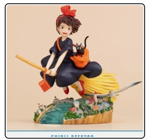 Fille noir chat statue - noir,