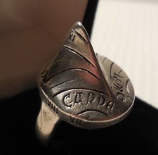 Bague cadran solaire carpe - bague,