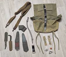 Lot Allemand WW2 Sac Epaulette Sangle Insigne Jugulaire Militaria FFI Liberation