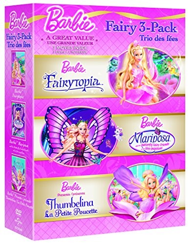 Dvd barbie fairy - barbie, 3-pack