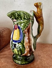 Ancien Pichet Retour de Chasse Barbotine 4 Gibiers Perdrix lapin chien TORLI