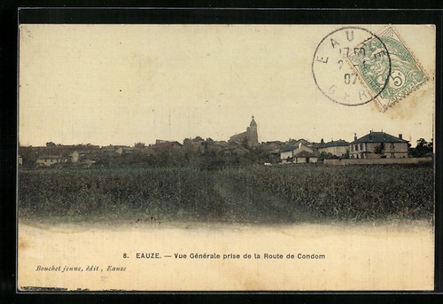 Cpa eauze vue generale prise - vue,
