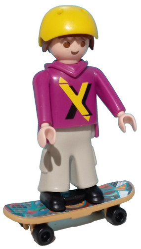 Playmobil figurine patineur - figurine,