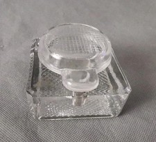 Encrier en verre et son