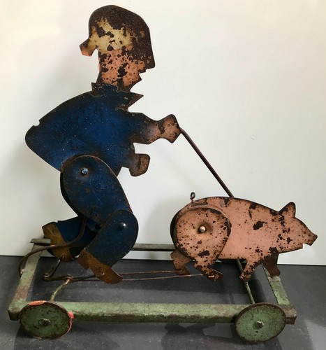 Jouet ancien fer paysan - jouet,